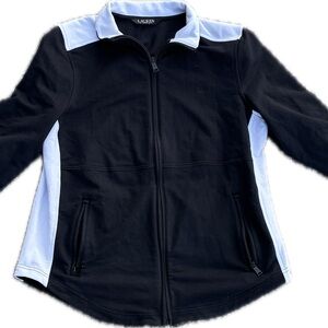 Lauren Ralph Lauren Mock Neck Black White Jacket size Large